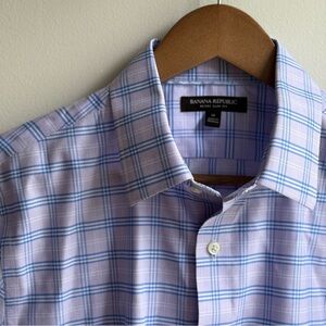 Banana Republic Purple and Blue Dress Shirt